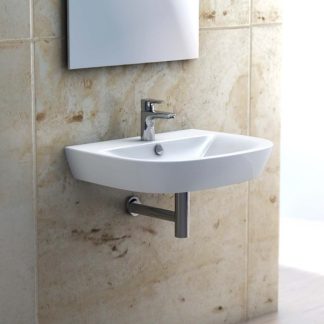 concept 100 Waschtisch rund 600x480mm m.HL m.ÜL weiß antib. HYG