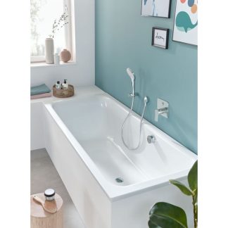 concept 200 Stahl-Einbauwanne 1700x750mm FE ÜL hinten weiß